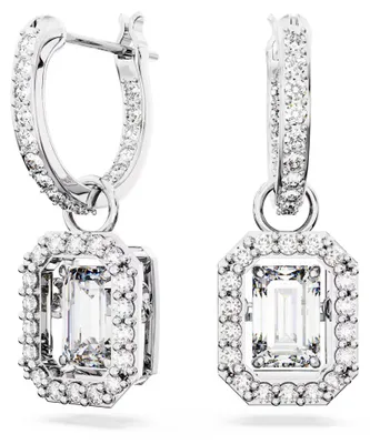 Produktbild von Swarovski Damen Una Drop Ohrhänger Weiß Rhodiniert Artikelnummer 5638495