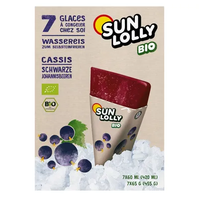 Produktbild von Sun Lolly Wassereis zum Selbsteinfrieren schw. Johannisbeeren 7er