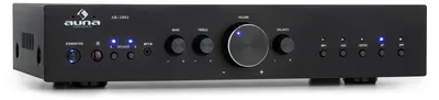 Produktbild von Auna Verstärker, HiFi Stereo Mini Verstärker, HiFi-Verstärker mit Bass & Treble Regler, 2 Kanal Audio-Verstärker, Stereo-Verstärker & Lautsprecher mit Fernbedienung & AUX Eingang, AV Receiver