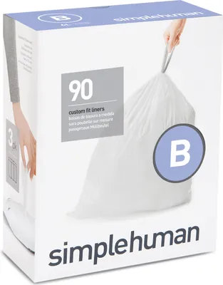 Produktbild von simplehuman CW0251, 6 l, Weiß, Kunststoff, 398 mm, 320 mm, 90 Stück(e)
