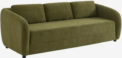 Produktbild von sweeek - 3-Sitzer Schlafsofa Chenille-Bezug - Khaki