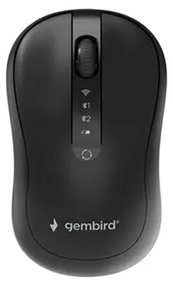 Produktbild von Gembird MUSW2-4B-01, Beidhändig, Optisch, RF Wireless + Bluetooth, 1600 DPI, Schwarz