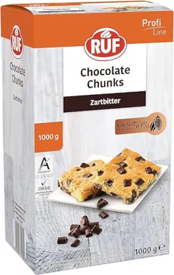 Image de Ruf Chocolate Chunks morceaux de chocolat noir paquet de 1000g