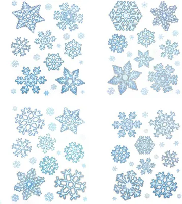 Produktbild von Oblique Unique 76 Schneeflocken Schnee Sticker Winter Fenster Deko Weihnachtsdeko selbstklebend