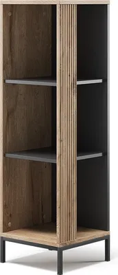 Image de Étagère CD Vicco Eliza Chêne Viking 36x120cm avec 3 compartiments, Model 56406
