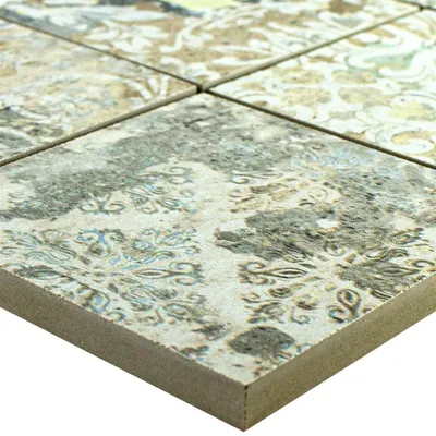 Produktbild von Keramikmosaik Fliesen Bellona Effekt Hellbunt 95x95mm