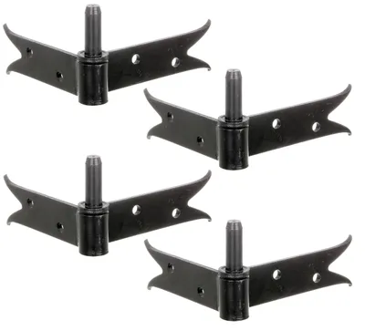 Eck-Kloben schwarz, 4 Stück, Stahl, zum Verschrauben