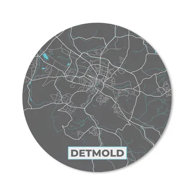 Produktbild von MuchoWow® Mauspad Mousepad Stadtplan - Detmold - Deutschland - Karte 40x40 cm - Mousepads - Maus Mat - Pad - Mausunterlage - Schreibtisch Accessoires