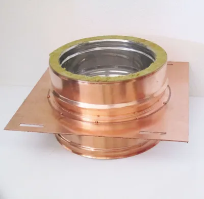 Produktbild von Kupferzwischenplatte für doppelwandiges Rauchrohr - Innen-Ø 100 / Außen-Ø 150 mm