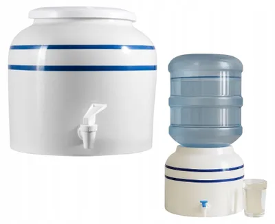 Zdjęcie produktu dla Ceramiczny Dystrybutor Wody ViO CD-02 - Niebieski Pasek Zestaw Basic