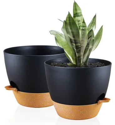 Produktbild von Set aus 2 selbstbewässernden Pflanzgefäßen, 25 cm