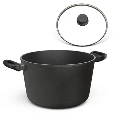 Produktbild von Hoffmann Kochtopf hoch Ø 28 cm Aluguss Antihaft 7,5 l mit Deckel