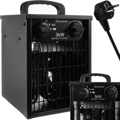 Obrázok produktu pre Kaminer 21872 Elektrický vykurovací ventilátor 3000 W, 514m3/h, IPX4, čierna
