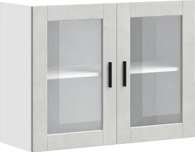 Produktbild von Küchen-Hängeschrank mit Glastür Porto Betongrau