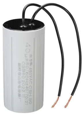 CBB60 40 µF Kondensator AC 450 V 2 Drähte 93x45 mm