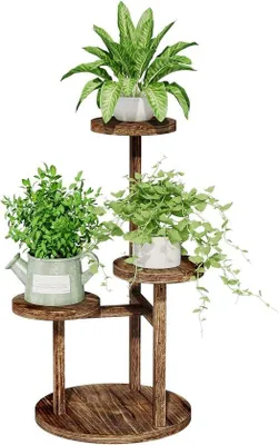 Image de Support à plantes en bois - Pour l'intérieur et l'extérieur - Polyvalent