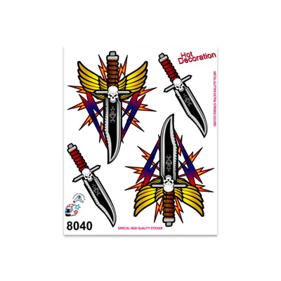 Image de Autocollants poignards 14 x 16 cm