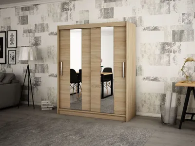 Image de MINIO Armoire 200 cm POLE Chêne Sonoma