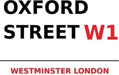 Produktbild von vianmo Holzschild 30x40 cm London Westminster Oxford Street W1