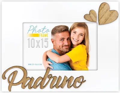 Immagine prodotto di Cornice per foto "Padrino", 10x15 cm, in legno decorato