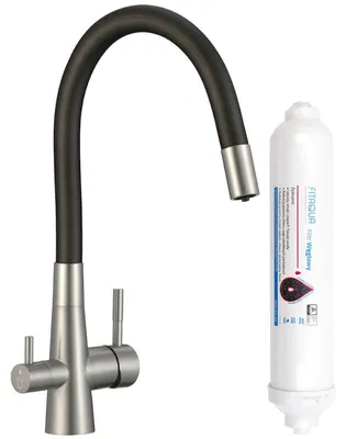 Produktbild von Laveo RIVECO Küchenarmatur mit flexiblem Auslauf und Filtersystem BRIB768D