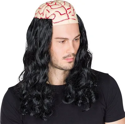 Produktbild von Kopfbedeckung Hut Hirn mit Haaren Karneval