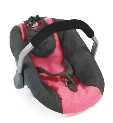Produktbild von Puppen-Autositz, melange anthrazit-pink