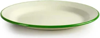 Obrázek produktu pro Smaltovaná talíř se zeleným okrajem 22cm