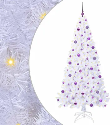 Zdjęcie produktu dla vidaXL Sztuczna choinka biała 210 cm PVC i stal