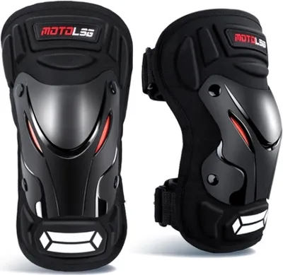 Immagine prodotto di Motolsg 2 in 1 gomitiere sport all'aperto escursionismo sci moto ruota protettiva con cintura riflettente (nero)
