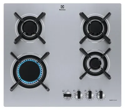 Immagine prodotto di Electrolux KGU643723Z piano cottura Acciaio inox Da incasso 60 cm Gas 4 Fornelli