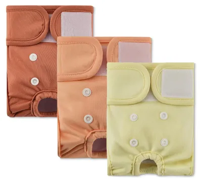 Zdjęcie produktu dla Pieluchy dla psów Amazon Basics nadające się do prania, rozmiar XS, 3 sztuki