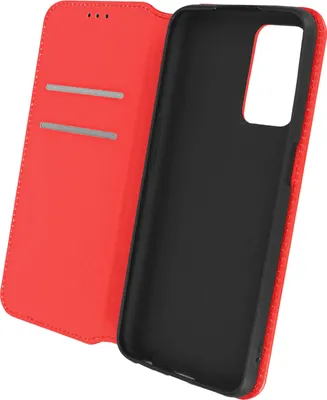 Image de Avizar, étui en simili cuir, édition classique, rabat pour Oppo A16 / A16s, couleur rouge