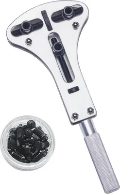 Produktbild von INF Dreiklauen-Uhrenschlüssel, Uhrengehäuseöffner, Uhrenreparaturwerkzeuge Silber L