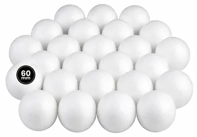 Productafbeelding van Creatieve styrofoam ballen, 8 cm, 25 stuks