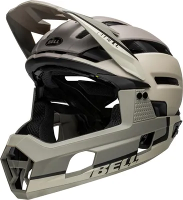 Image de Bell Super Air R Spherical Fahrradhelm matte cement/gray M Grauweiß