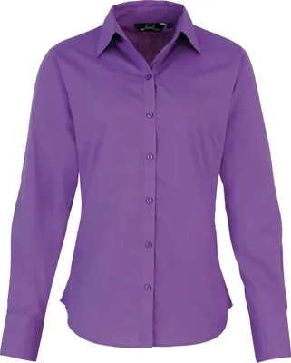 Produktbild von Premier - Bluse für Damen Langärmlig RW1090 (24UK/50DE) (Schwarz)
