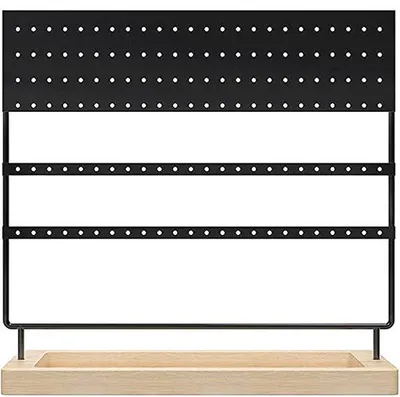 Produktbild von Ohrradenhalter – Platz für 144 Ohrringe – Eleganter Schmuckständer – Schwarz – Hochwertiges Material für langanhaltende Nutzung