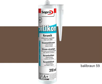 Obrázek produktu pro Sopro Silikonové keramické dlaždice na spáry 310ml Těsnicí barva bali hnědá 1 kus