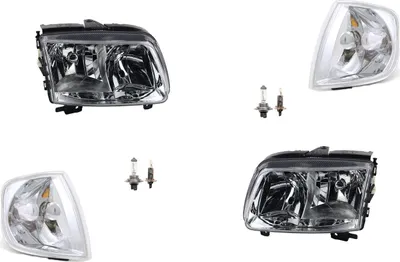 Productafbeelding van Johns, koplamp geschikt voor VW Polo 6N van 1999 tot 2001, set + H7 H1, links en rechts + knipperlichten