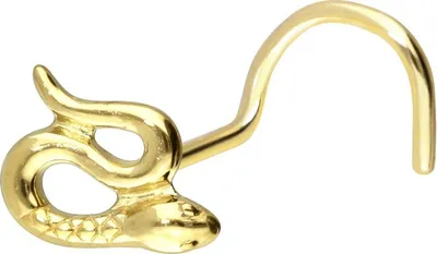 Produktbild von Nasenpiercing, Nasenstecker 14/18 Karat Gold Nasenstecker Spirale SCHLANGE
