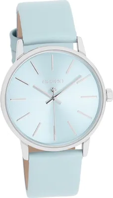 Produktbild von Oozoo Leder Damen Uhr Analog Quarzuhr Armband hellblau Timepieces D2UOC11369