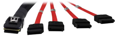 Zdjęcie produktu dla Inter-Tech SFF 8087 - 4 x SATA 1m, 1 m, SFF-8087, 4 x SATA, Męska/Męska, Czarny