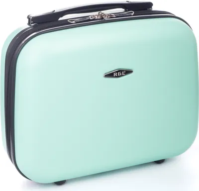 A single mint green vanity case on a white background.