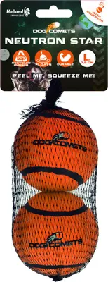 Productafbeelding van Dog Comets: Honden speelgoed, neutronster tennisbal met pieper, oranje - 2 stuks