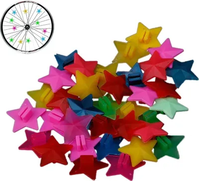 Immagine prodotto di INF Decorazioni raggi ruota di bicicletta - stelle, confezione da 36