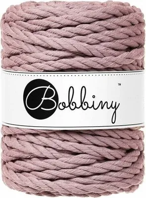 Obrázok produktu pre Bobbiny 3PLY Macramé Rope 9 mm 30 m Mauve Špagát