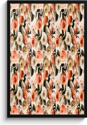 Produktbild von MuchoWow® MuchoWow® Gerahmtes Poster Blumen - Rosen - Farben 60x90 cm - Poster mit zchwarzem Bilderrahmen - Kunst