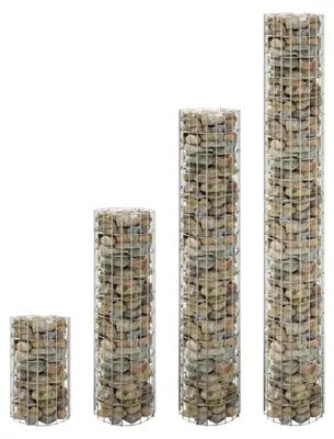 Produktbild von Runde Gabionen-Hochbeete, 4 Stück, 30 x 50/100/150/200 cm
