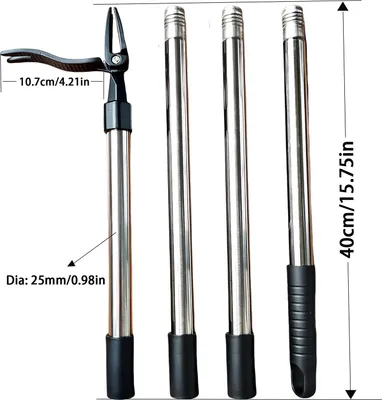 Produktbild von Verstellbarer Unkrautstecher 112cm, Edelstahl Grabegabel mit Fußpedal, ergonomisch abnehmbar
